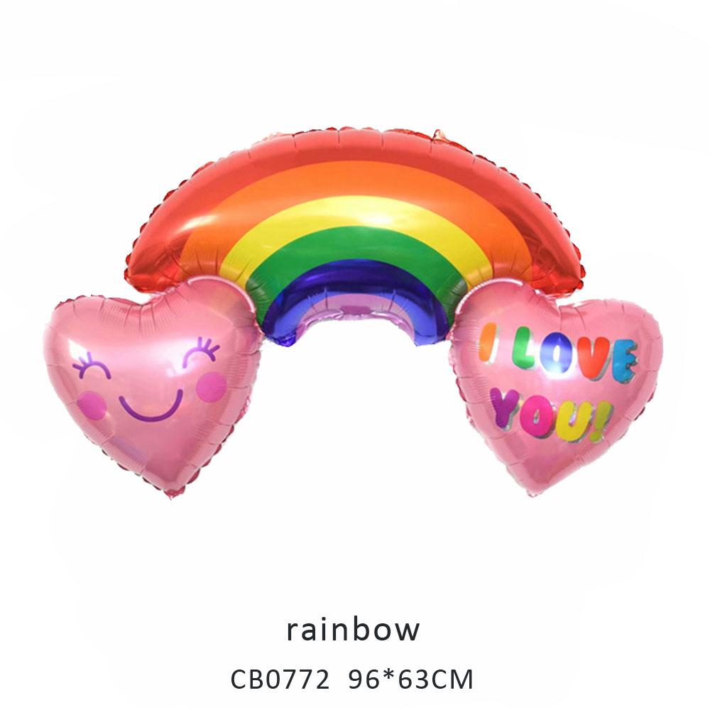 rainbow foil balloon MOQ 50pcs