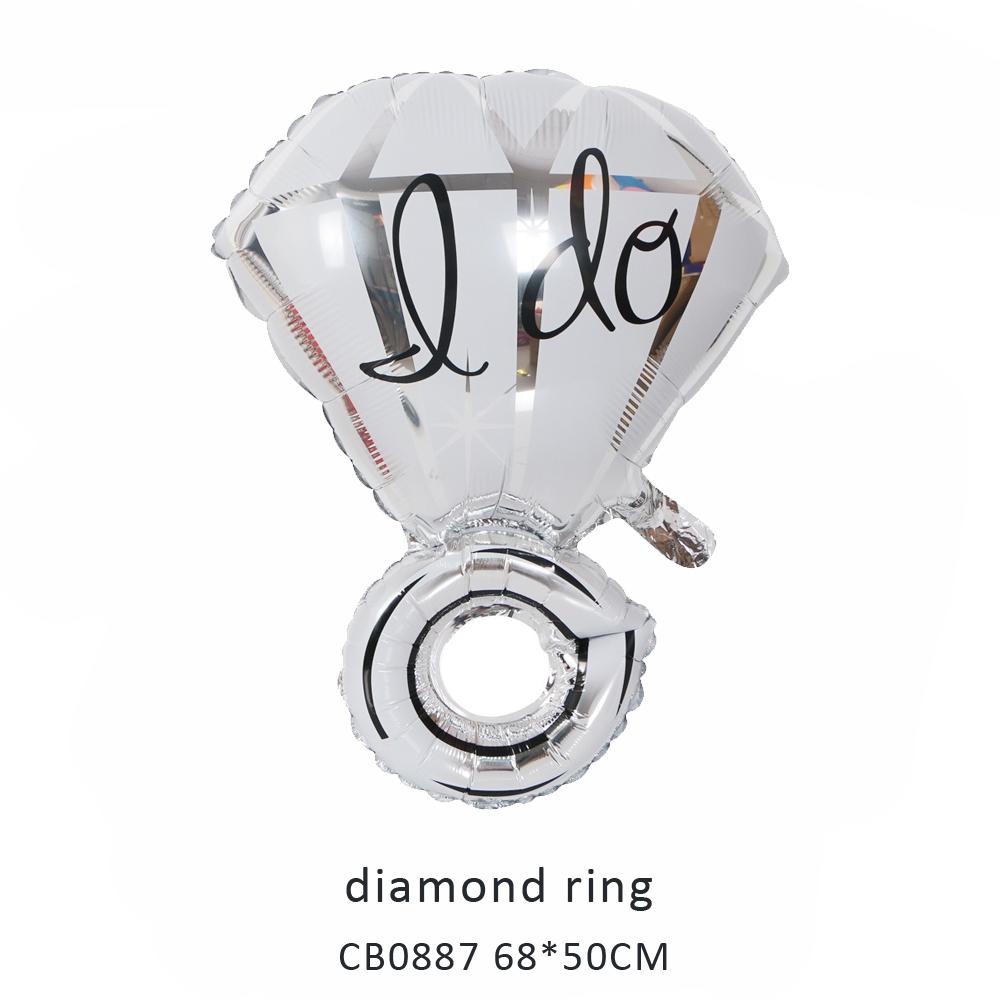 diamond ring foil balloon MOQ 50pcs