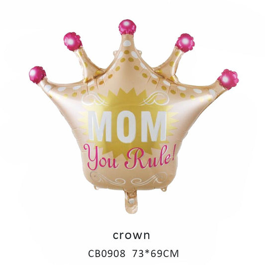 mom crown foil balloon MOQ 50pcs