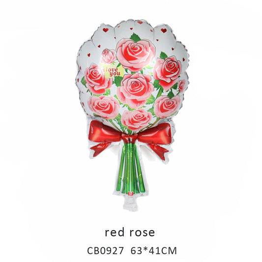 red rose foil balloon MOQ 50pcs