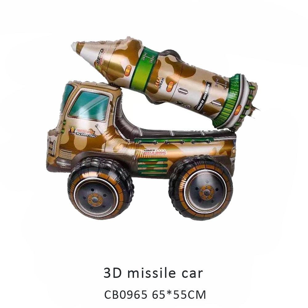 3D missile car foil balloon MOQ 50pcs